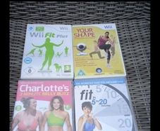 Fitness DVDs all great condition 2. Are Wii fit. Charlotte's belly blitz.