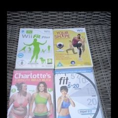 Fitness DVDs all great condition 2. Are Wii fit. Charlotte's belly blitz.
