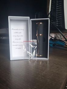 Infurture Brand New Luxury Refillable Perfume Atomizer  Gift Boxed Black Leather & Rose Gold