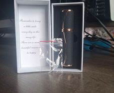 Infurture Brand New Luxury Refillable Perfume Atomizer  Gift Boxed Black Leather & Rose Gold
