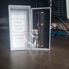 Infurture Brand New Luxury Refillable Perfume Atomizer  Gift Boxed Black Leather & Rose Gold