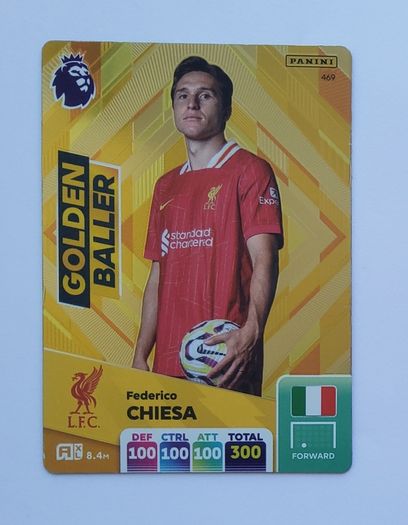 Federico Chiesa -  Liverpool  Golden Baller  Panini  Adrenalyn XL  2025