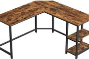 _Corner Desk, L-Shaped Computer Table, Study Table, with Storage Shelf, for Home Office, Easy Assembly