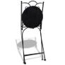 Folding Bistro Chairs 2 pcs Ceramic Black and White Image 3