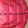 Bershka dark red padded jacket with hood size UK S Image 4