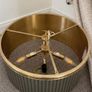 Luxury 3-Light Pendant ,Chandelier. Grey & Brushed Gold Image 3