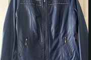 Navy Leatherette Jacket
