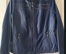 Navy Leatherette Jacket