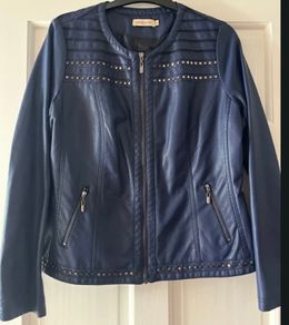 Navy Leatherette Jacket