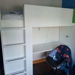 Ikea  Loft Bed with Desk and 3 Drawers