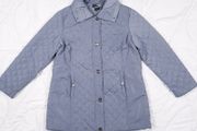 Isle Collection Slate Blue Grey Diamond Quilted Jacket 18UK/46EU