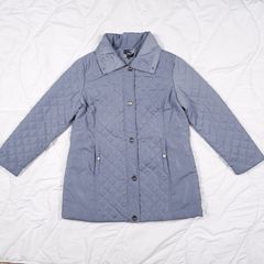Isle Collection Slate Blue Grey Diamond Quilted Jacket 18UK/46EU