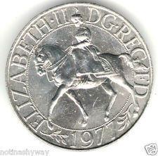 1977 British Crown minted for Queen Elizabeths Silver Jubilee