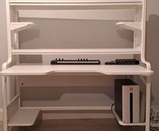 White Steel Gaming Desk - warranty active