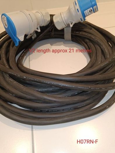 Premium 32A Industrial Long Extension Lead (21m) - Brand New Brennenstuhl Plugs and 6mm HO7RN-F Cable