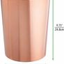 Metal Wastepaper Bin Stainless Steel Bathroom Trash Can Rubbish Basket for Home and Office Rose Gold Image 3
