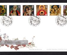 2005 Great Britain Christmas Commemorative Stamps Addressed First Day Cover (FDC) with Edinburgh pictorial cancel.
