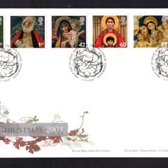2005 Great Britain Christmas Commemorative Stamps Addressed First Day Cover (FDC) with Edinburgh pictorial cancel.