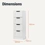 Storage Cabinet with 4 Drawers Image 2