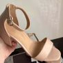 F&F Nude Block Heel Sandals Size 6 EU39 Wedding / Occasion Heels Image 5