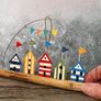 Colourful Beach Huts Hanging Decoration Image 2