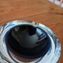 Vintage Heavy Cased Glass Ashtray Deep Cobalt Blue Core Image 4