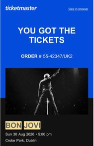 Bon Jovi great seats!!