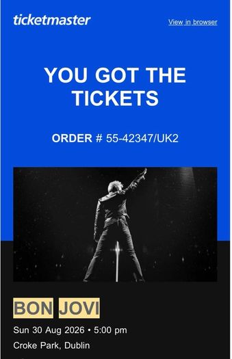 Bon Jovi great seats!!