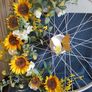 60cm white handpainted bicycle wheel Image 3