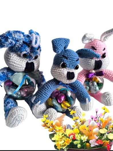 Handmade Crochet Easter Bunny Kids Gift Personalised Easter Bunny Toy
