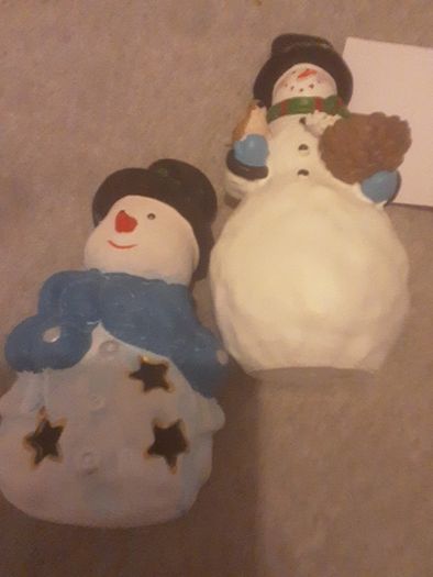 Christmas Decoration .. Snowmen x 2 .. Reduced Both for 16.00euro