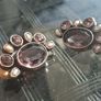 Beautiful pair of Vintage Sterling Silver clip-on Earrings Image 2