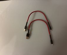 Two USB to Lightning cables 0.3m
