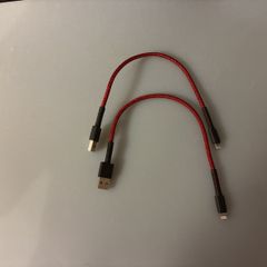 Two USB to Lightning cables 0.3m