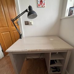 desk and lamp