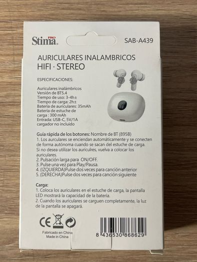 Headphones Stima Pro True Wireless Earbuds SAB-A439 Bluetooth Earphones New