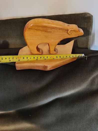 vintage hand carved polar bear