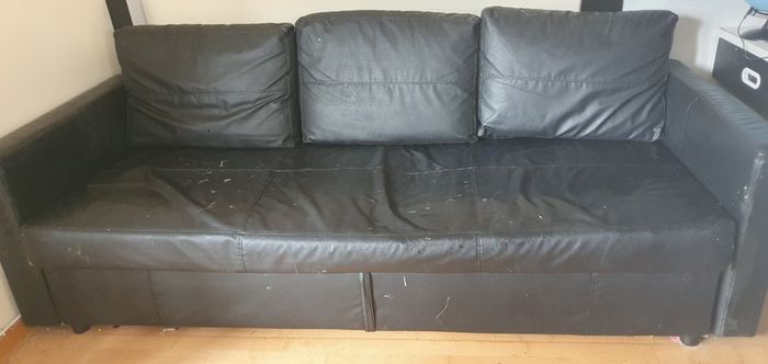 black sofa