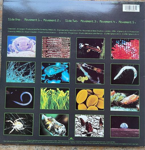 Vangelis. Soil festivities. Original Irish release in near mint condition
