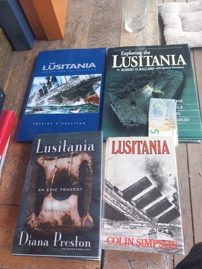 4 as new hardbacks on Lusitania, D18 post 10e