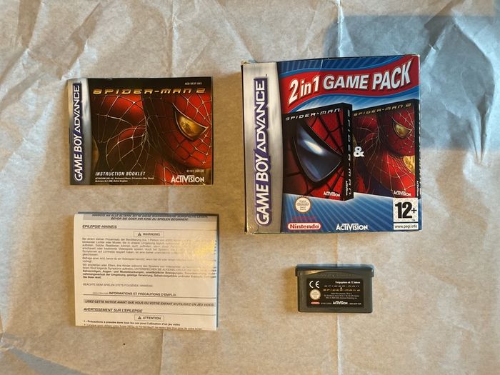 Spider-man 2-in-1 GBA gamepack boxed complete