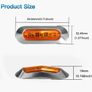 5pcs Ultra-Bright 4-LED Side Marker Lights with Chrome Bezel, 12V-24V Image 5