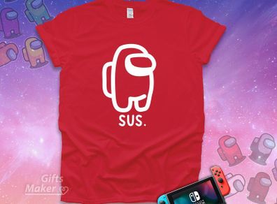 You Look SUS Among Us Shirt, Crewmate Shirt, Imposter kids Shirt, Among Us Birthday Gift for Friend, Christmas Among us Costume for Kids