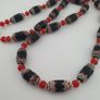 Antique Venetian Style Feather Desgin & Venetian WhiteHeart Glass Beads Necklace Image 4