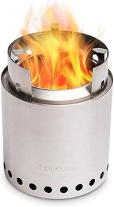Campfire | Portable Camping Hiking, Backpacking and Survival Stove, No liquid fuel needed, Powerful Efficient Wood Burning, Low Smoke, 4+ People, 304 Stainless Steel, Compact 18 x 23,5 cm