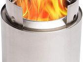 Campfire | Portable Camping Hiking, Backpacking and Survival Stove, No liquid fuel needed, Powerful Efficient Wood Burning, Low Smoke, 4+ People, 304 Stainless Steel, Compact 18 x 23,5 cm