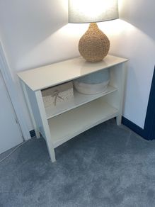 White table shelf bookcase