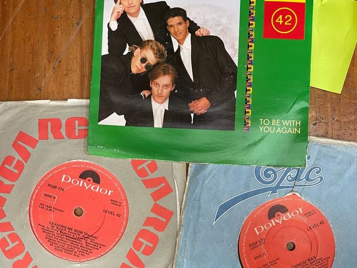 Level 42 vinyl record singles 4 euros each