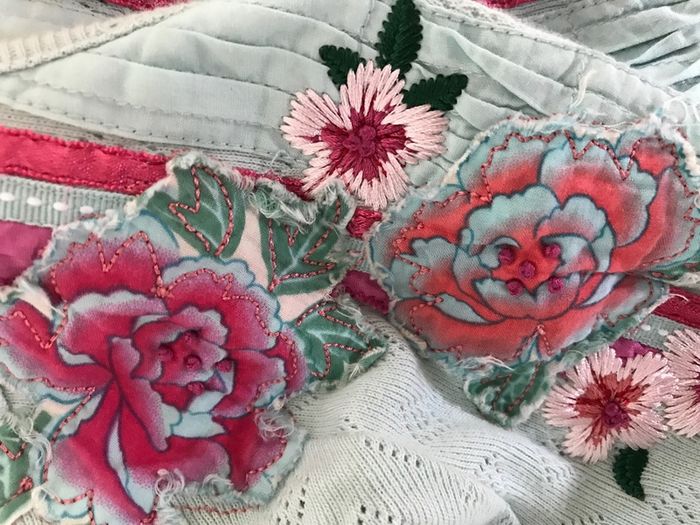 Monsoon velvet and embroidered beautiful cardigan 6/8