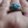 A 925 sterling silver ring with turquoise, opal, and topaz. Image 5